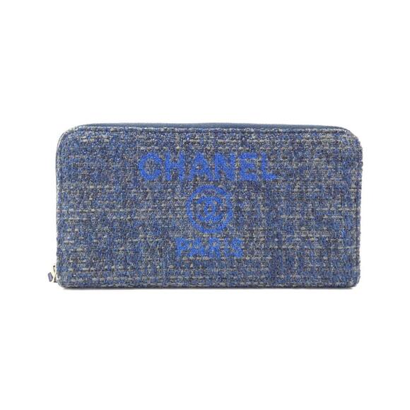 CHANEL Blue Deauville Wallet